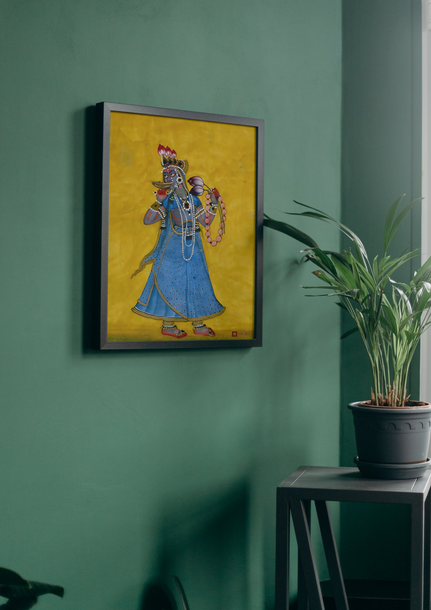 Goddess Bhadrakali – Basohli Painting Circa 1660–70 (A3 Poster)