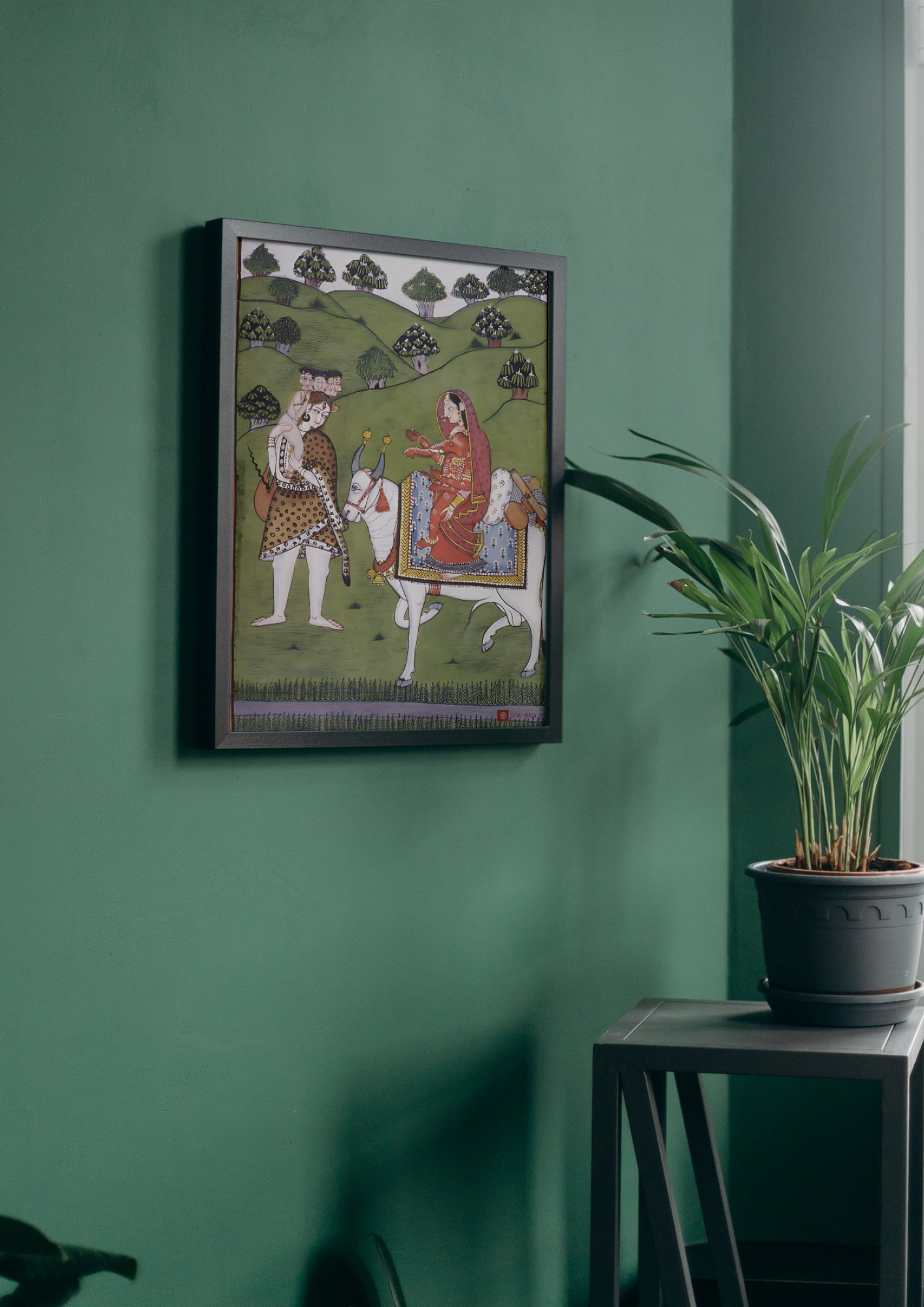 Shiva-Parvati with Ganesha – Sacred Family Harmony (A3 Poster)