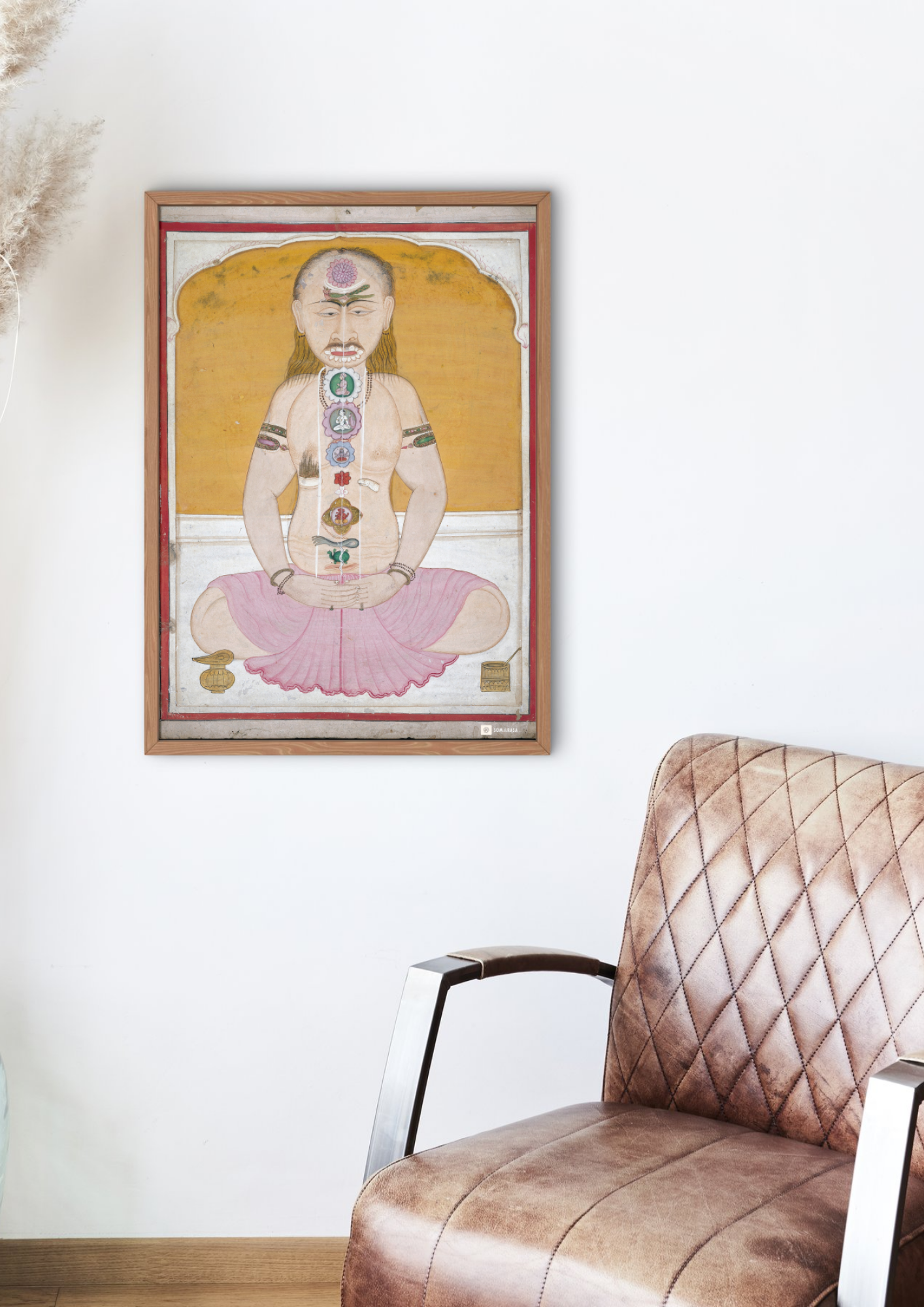 Yogin in Meditation – Kundalini & Chakra System (A3 Poster)