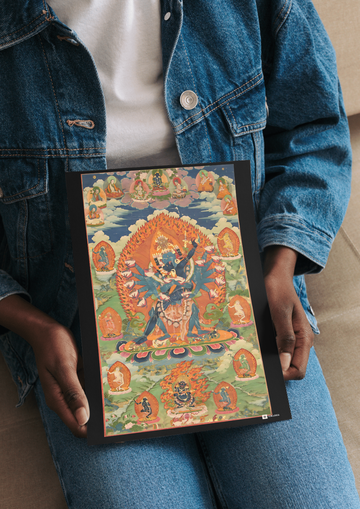 Hevajra with Nairatmya – Tantric Union of Compassion & Wisdom (A3 Poster)