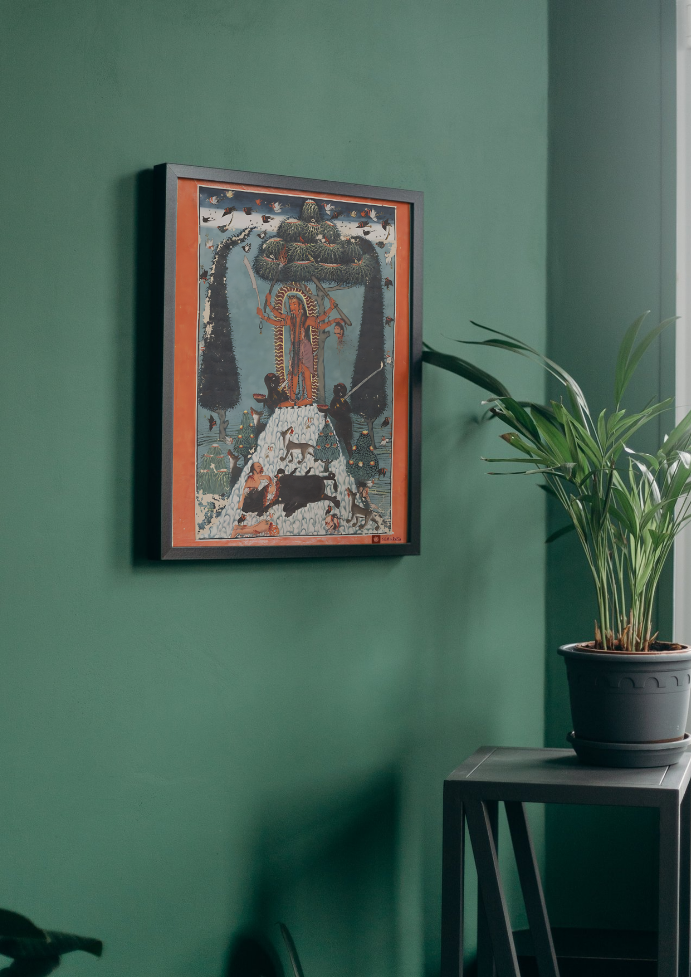 The Goddess Kali Standing on a Mountaintop (A3 Poster)