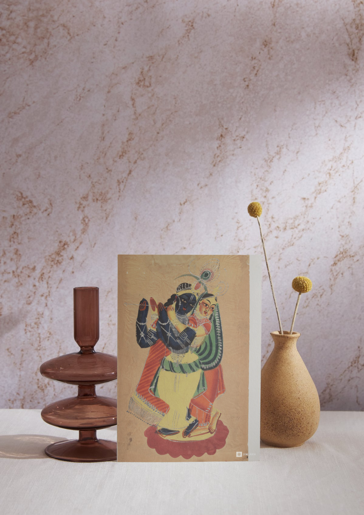 Radha Krishna – Kalighat Painting Reprint (A3 Poster)