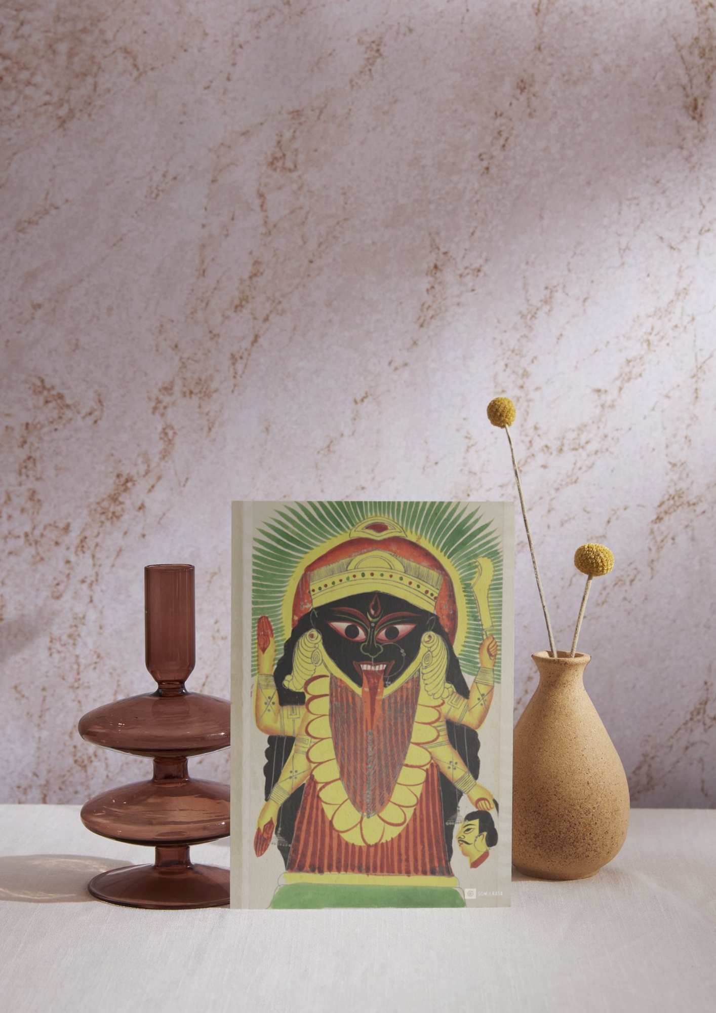 Kali Fierce and Divine – Kalighat Painting Reprint (A3 Poster)