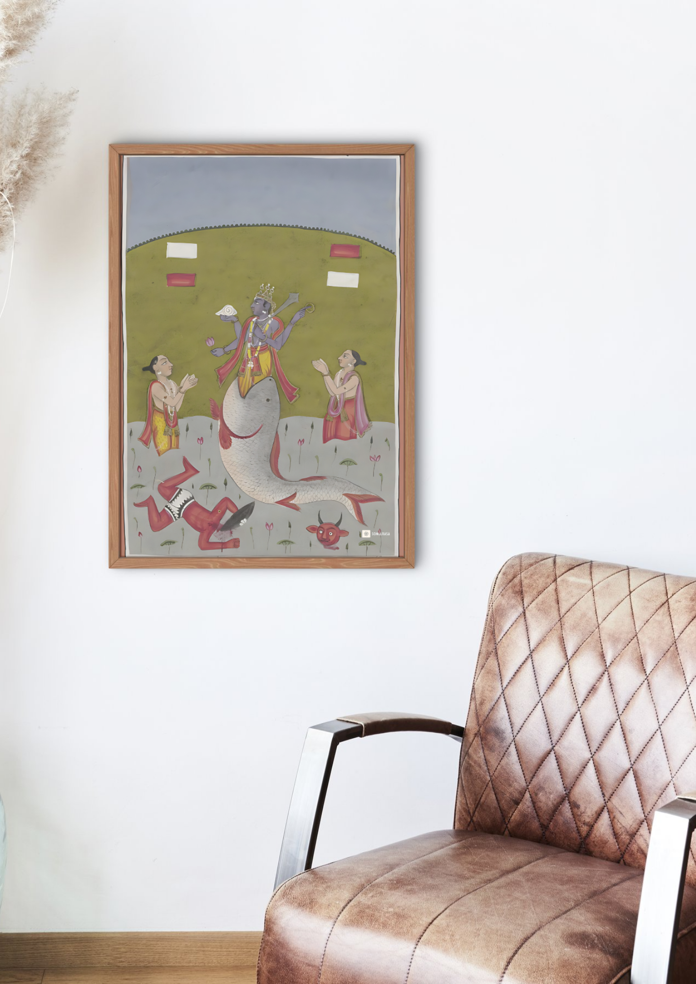 Vishnu Rising from the Matsya Avatar (A3 Poster)