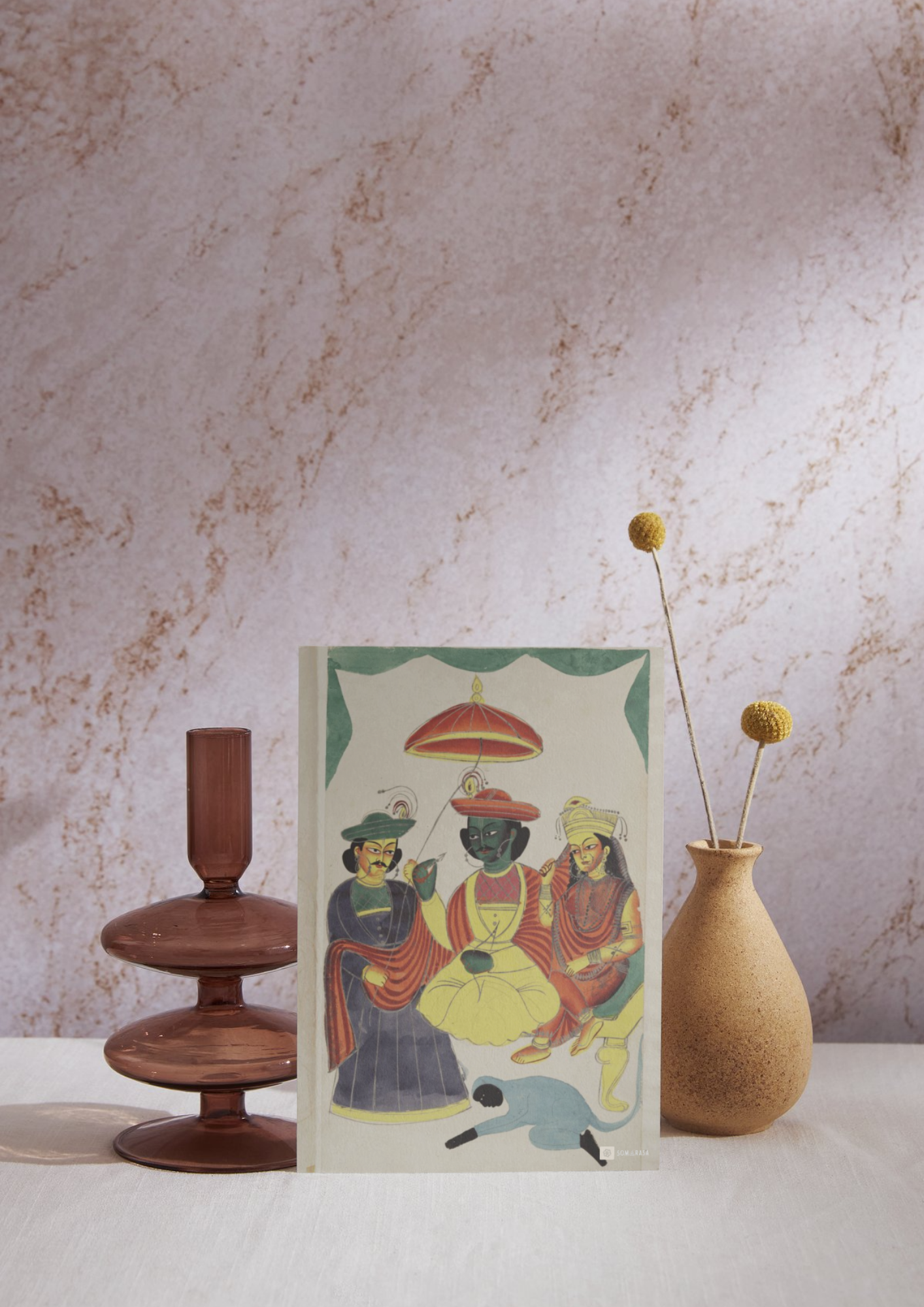 Rama, Sita, and Lakshmana Enthroned – Kalighat Painting Reprint (A3 Poster)