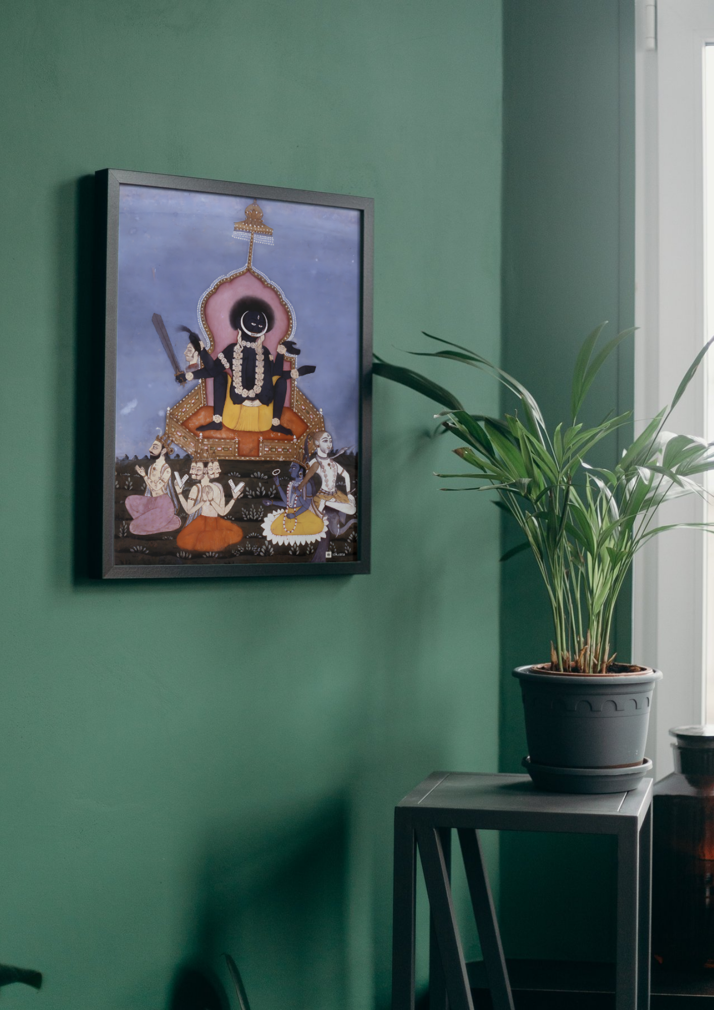 Kali as the Supreme Deity – The Cosmic Throne of Time (A3 Poster)
