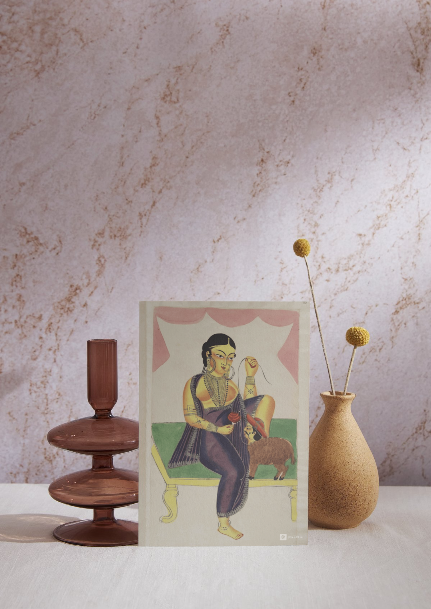 The Courtesan and the Sheep-Man – Kalighat Painting Reprint (A3 Poster)