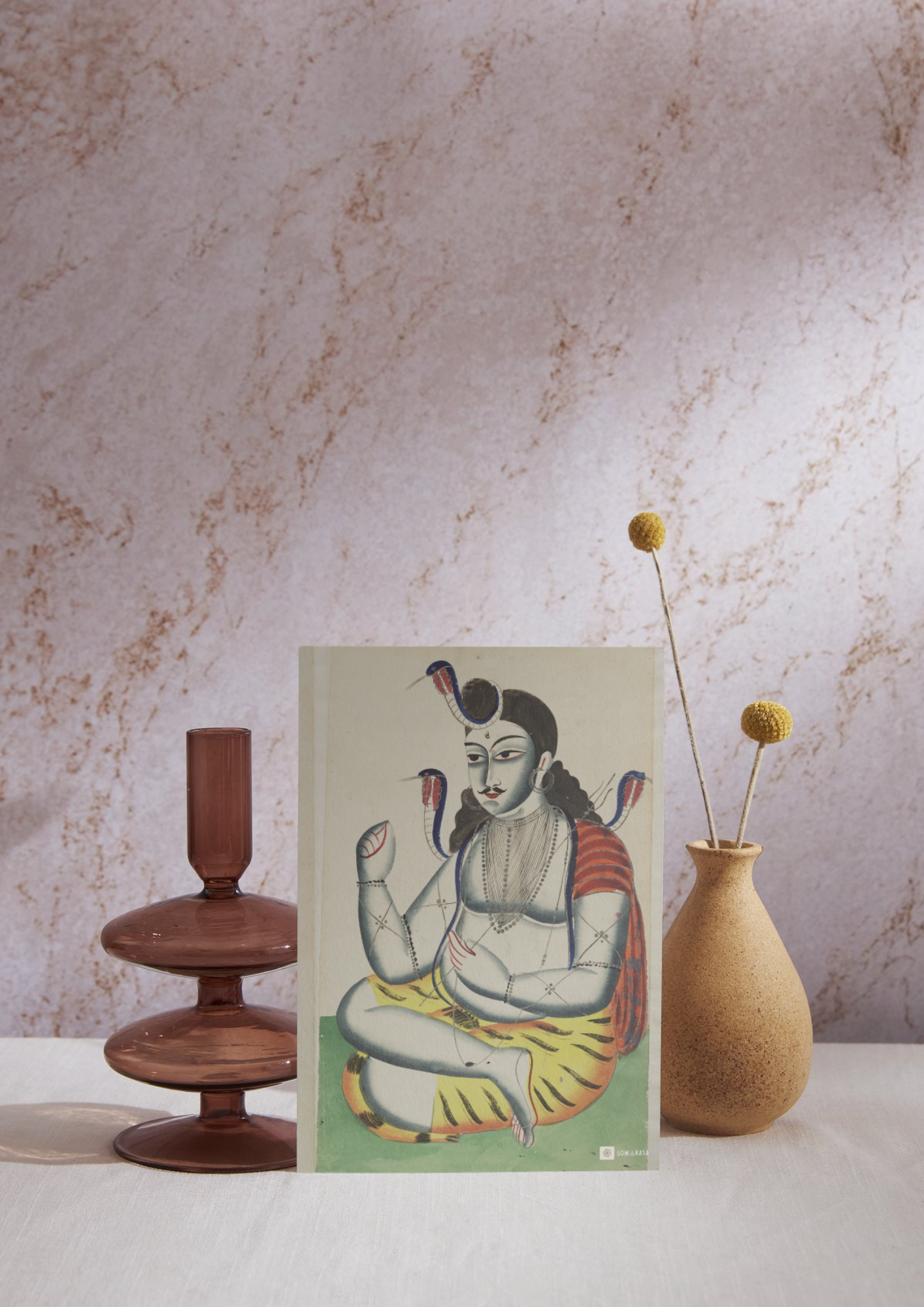 Shiva Mahayogin – Kalighat Painting Reprint (A3 Poster)