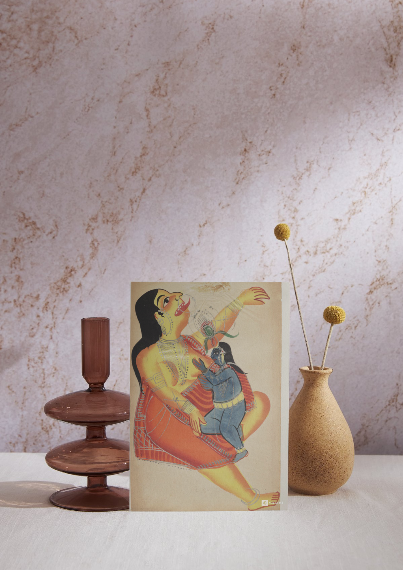 Krishna Killing Putana – Kalighat Painting Reprint (A3 Poster)