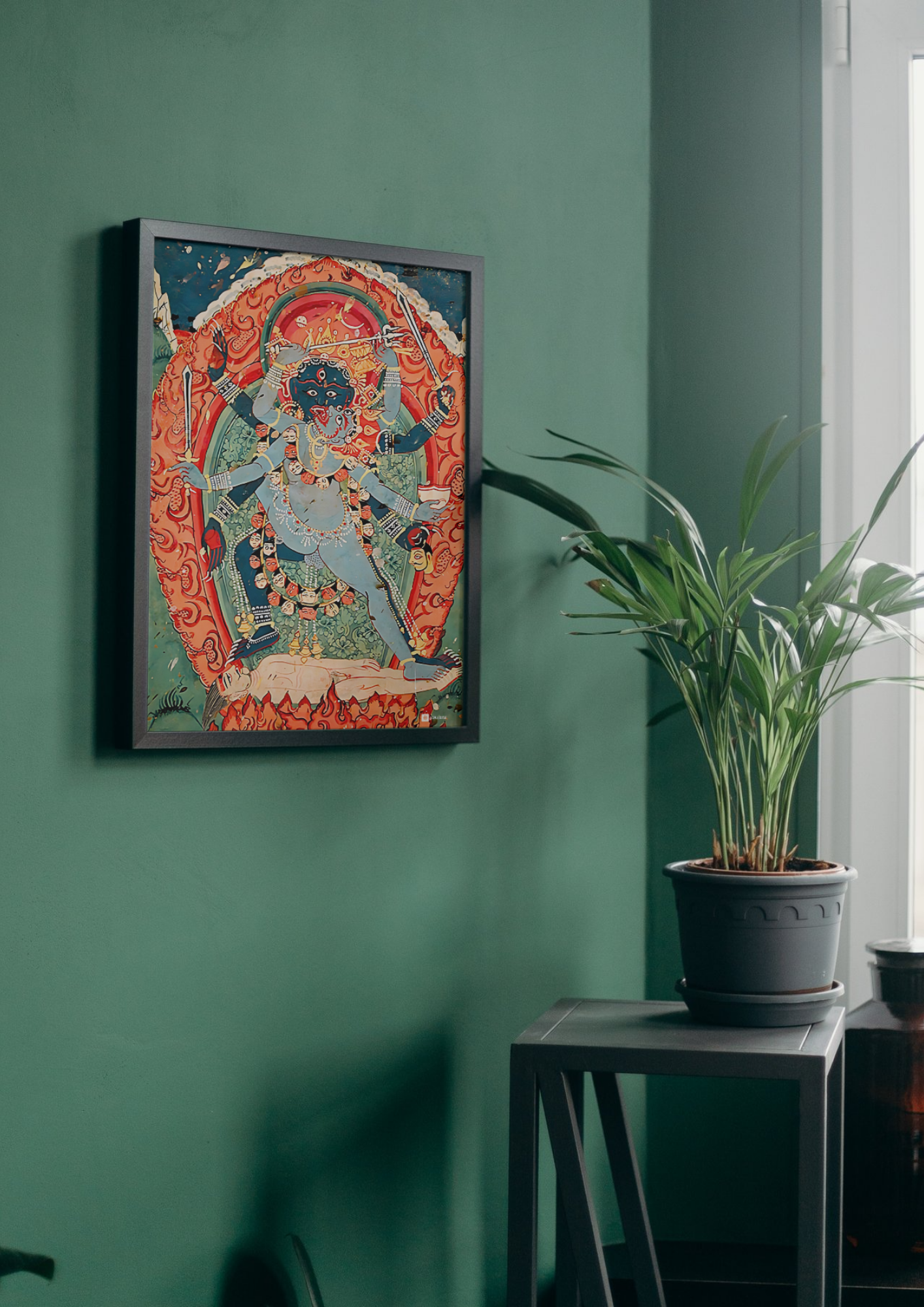 Kali & Bhairava in Union – The Sacred Dance of Destruction and Awakening (A3 Poster)