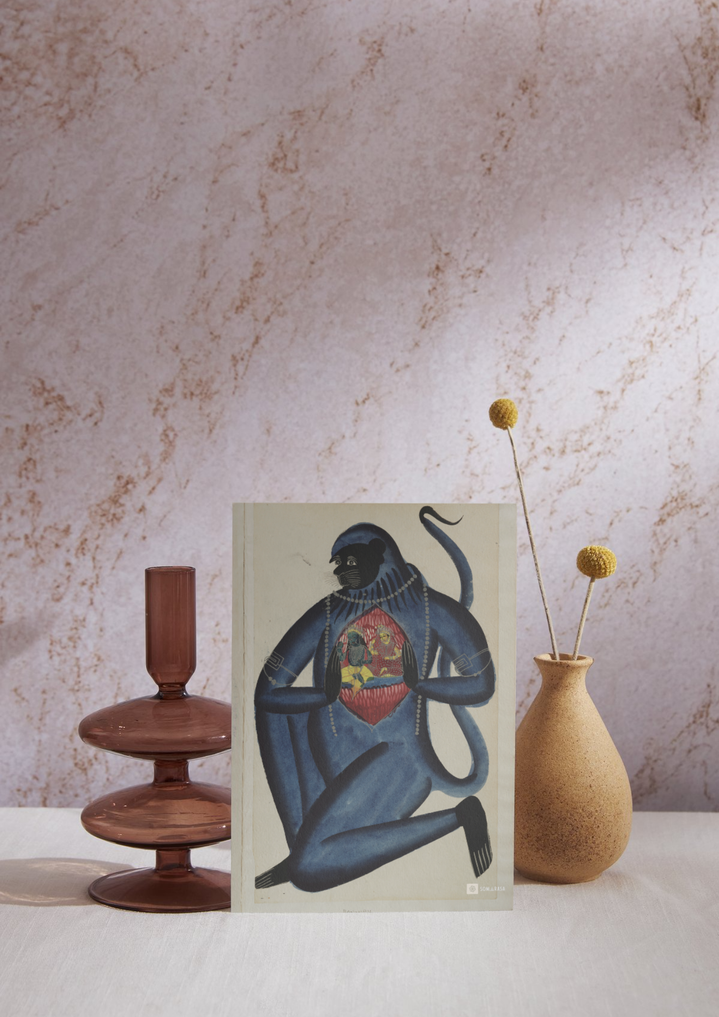 Hanuman Reveals His Heart – Kalighat Painting Reprint (A3 Poster)