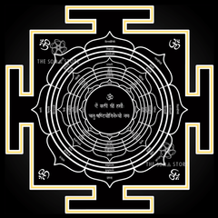Chausath Yogini Yantra - Sacred Geometric Body of the 64 Tantric Yoginis, Complete Mantra of the Supreme Feminine Circle & the Most Esoteric Power in the Tantric Tradition (14 × 14 in Poster)