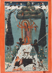 The Goddess Kali Standing on a Mountaintop (A3 Poster)