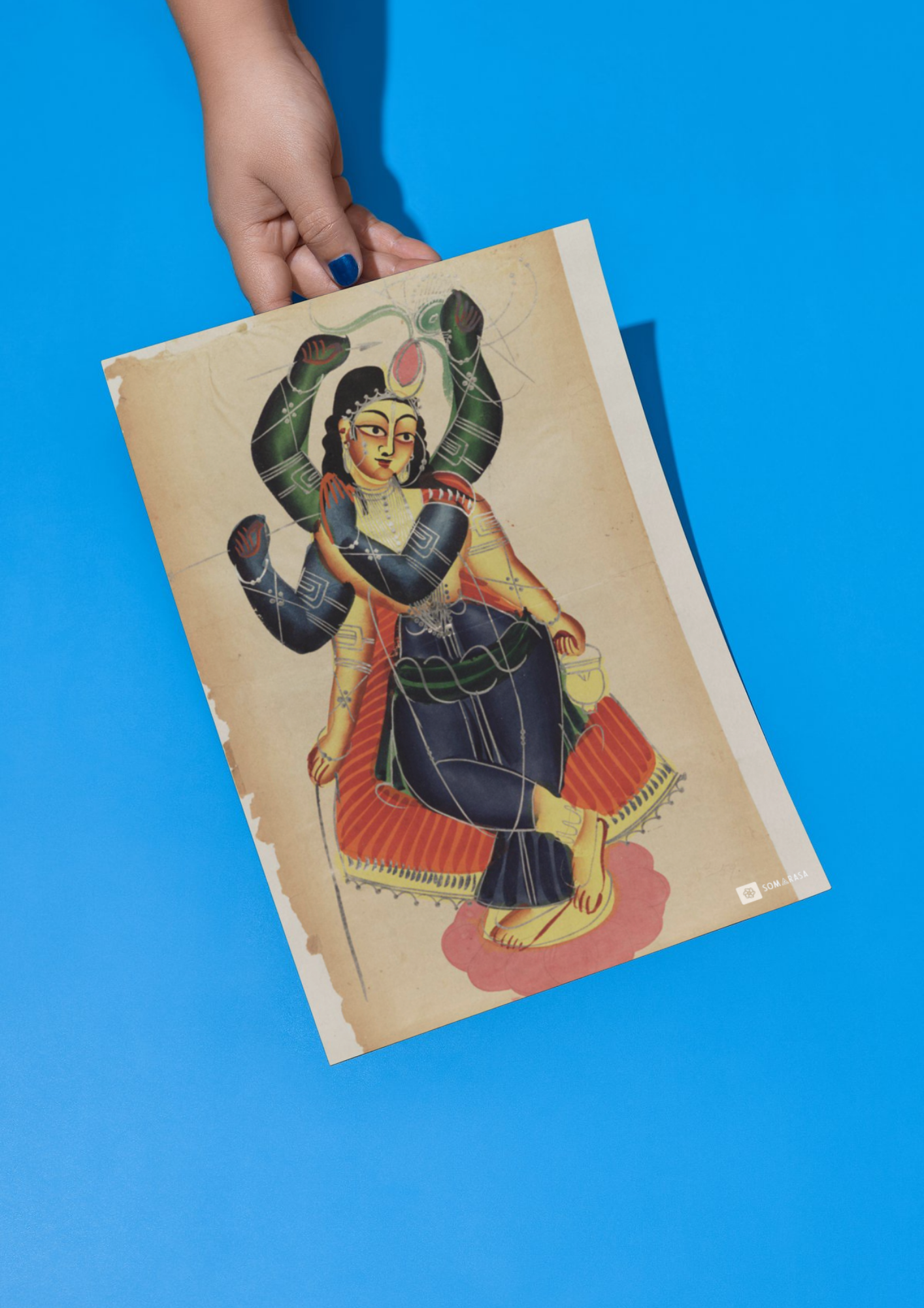 Krishnakali – Kalighat Painting Reprint (A3 Poster)