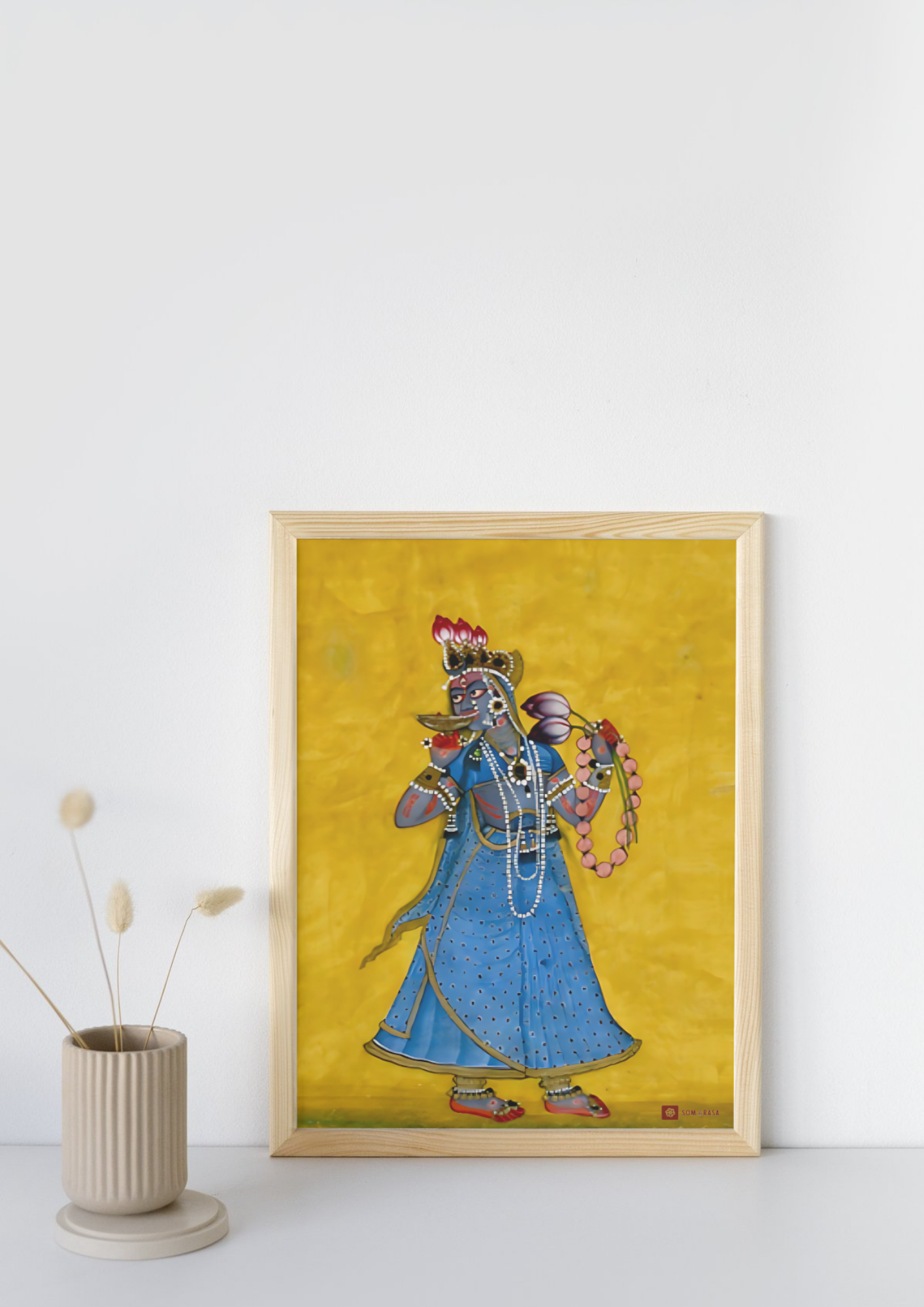 Goddess Bhadrakali – Basohli Painting Circa 1660–70 (A3 Poster)