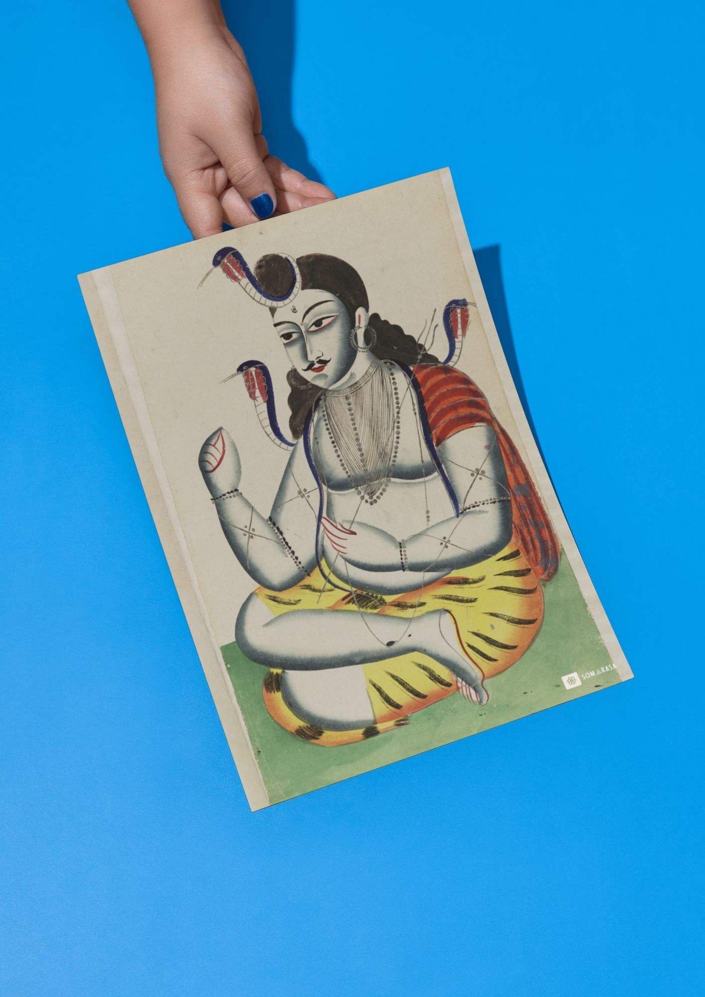Shiva Mahayogin – Kalighat Painting Reprint (A3 Poster)