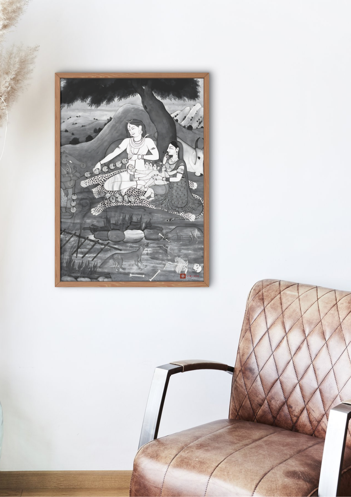 Shiva & Parvati – Weavers of Time and Liberation (A3 Poster)