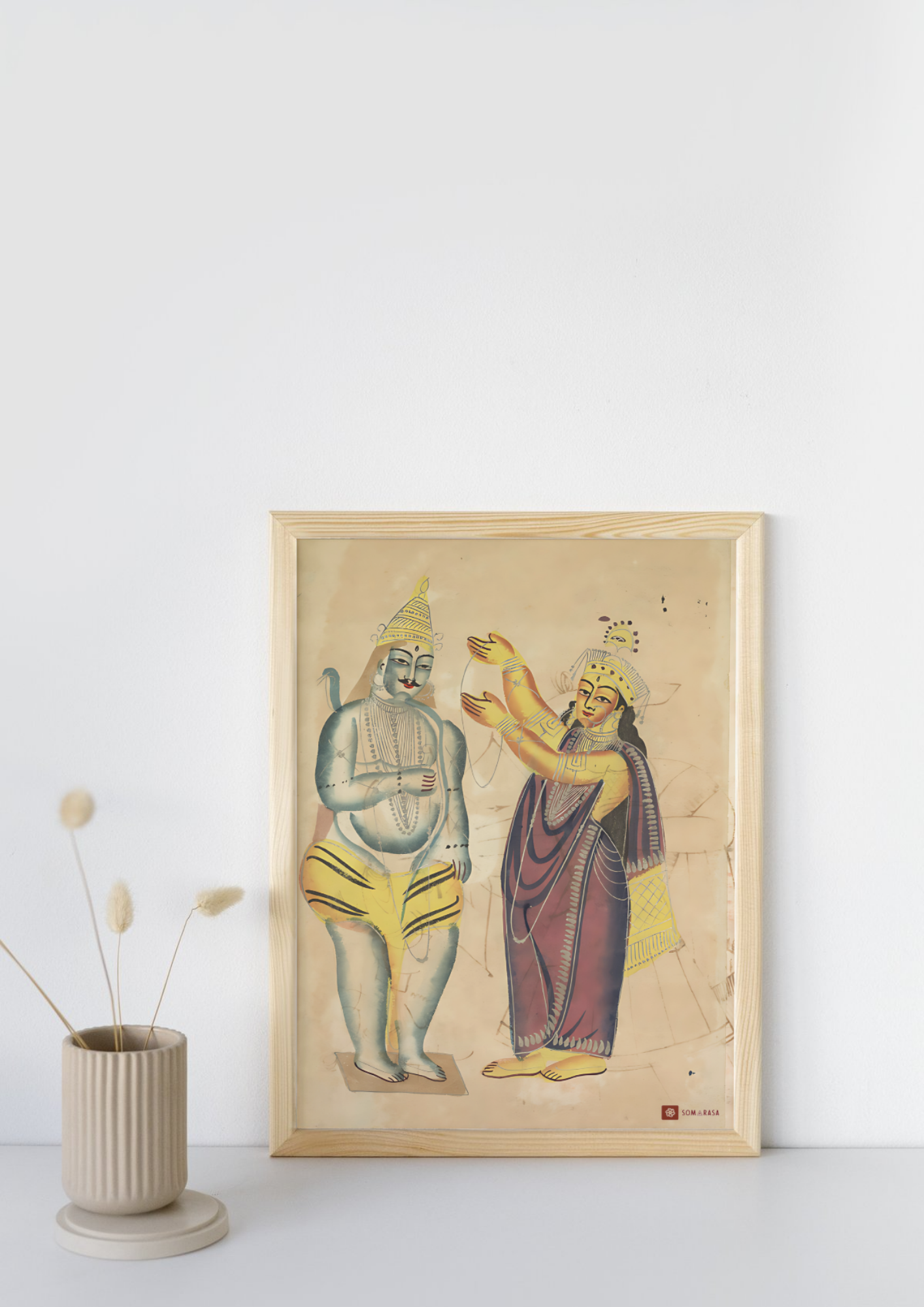 Parvati Placing a Wedding Garland on Shiva (A3 Poster)