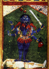 Kālī Devouring Ego – North Indian Miniature (A3 Poster)