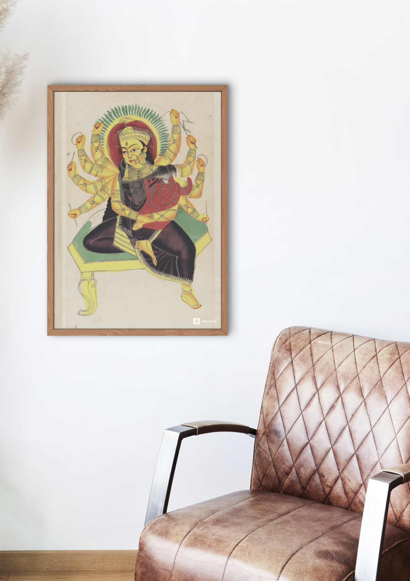Parvati Nursing Ganesha – Kalighat Painting Reprint (A3 Poster)