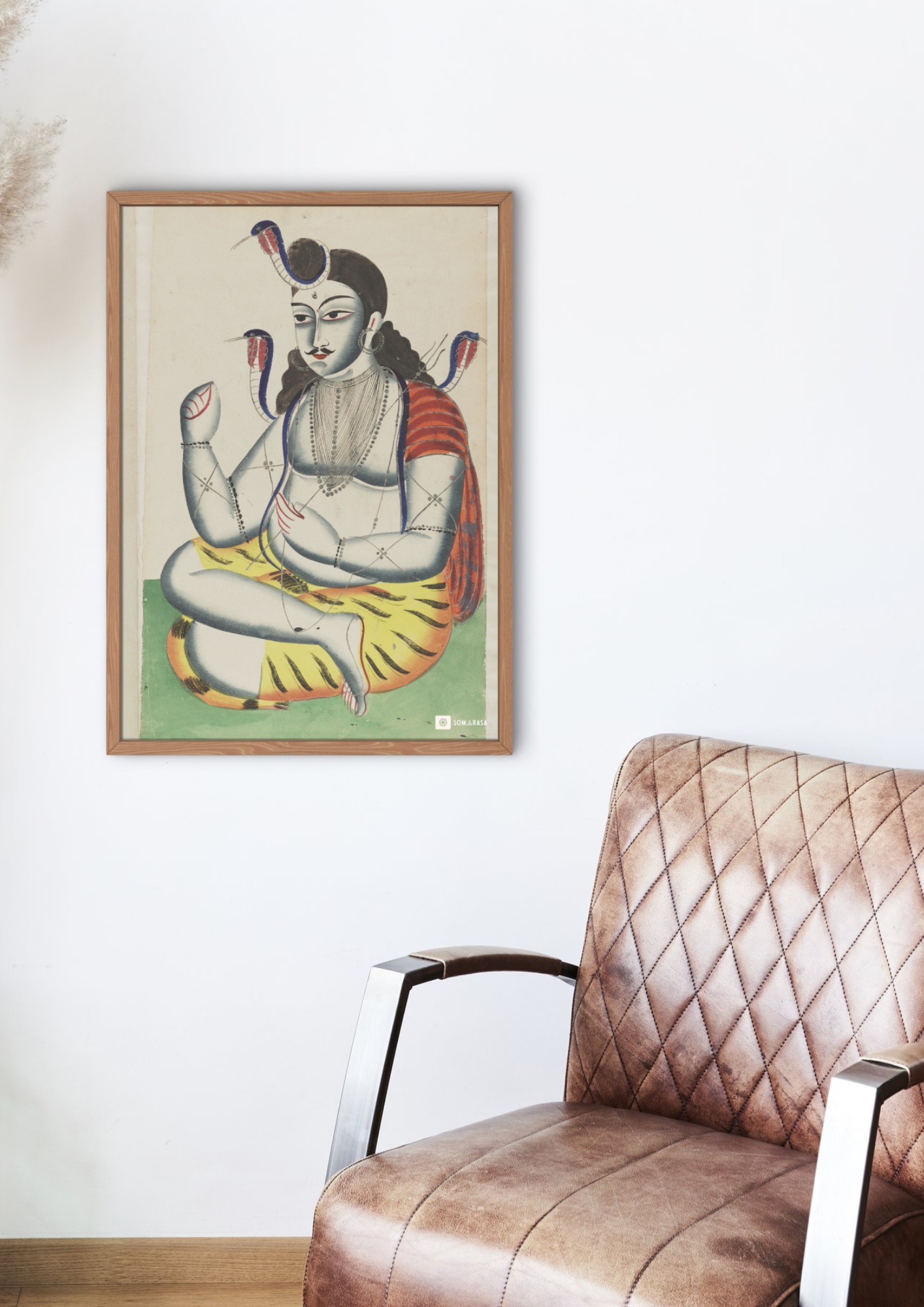 Shiva Mahayogin – Kalighat Painting Reprint (A3 Poster)