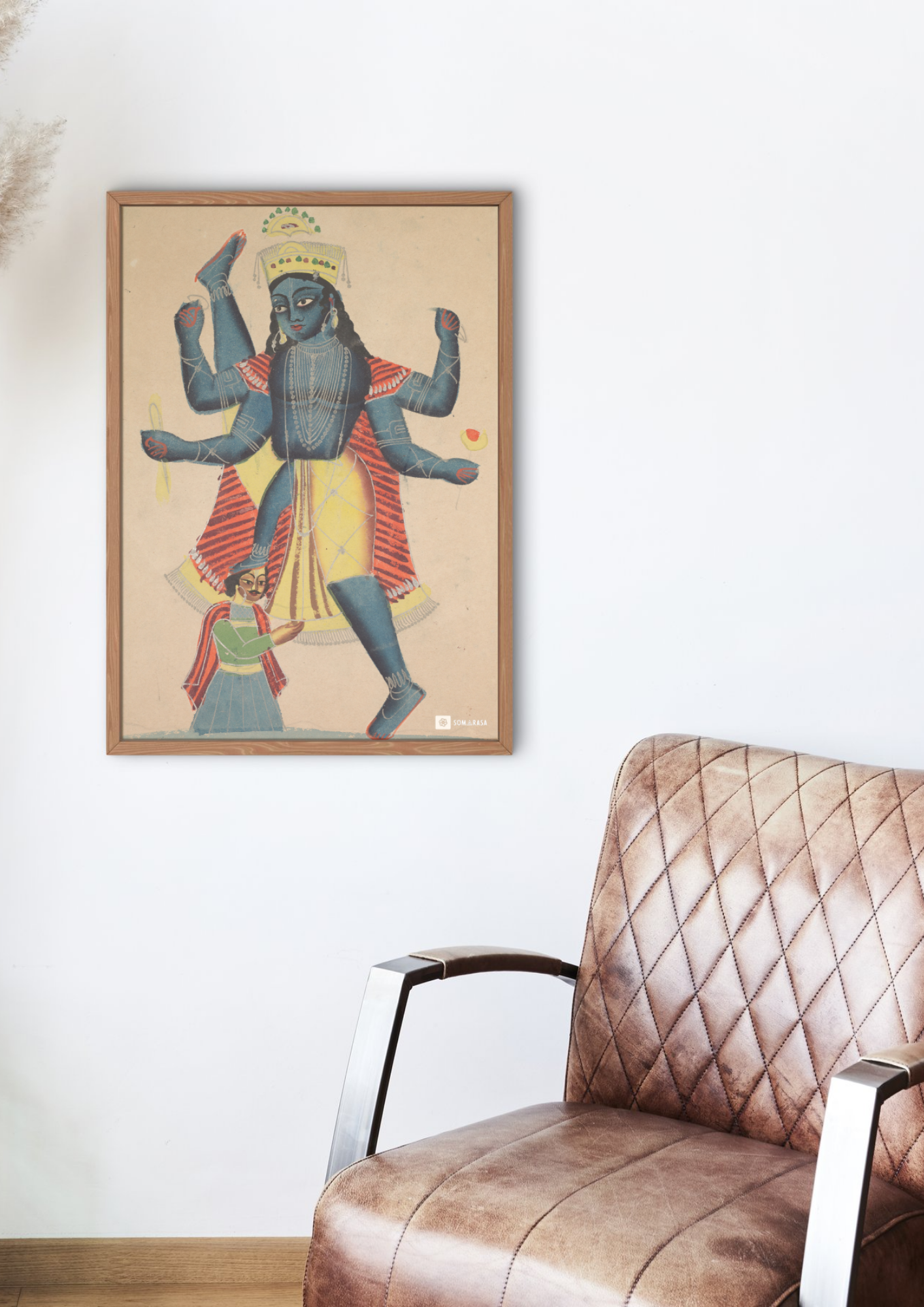 Trivikrampada (Vamana Avatar of Vishnu) – Kalighat Painting Reprint (A3 Poster)