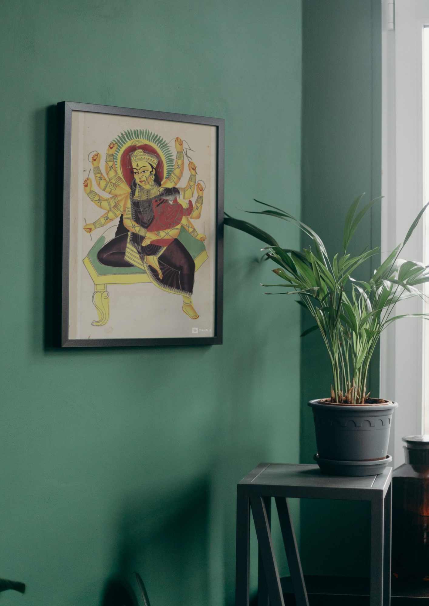 Parvati Nursing Ganesha – Kalighat Painting Reprint (A3 Poster)