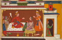 Dasharatha Sends Sumantra to Summon Rama – Shangri Ramayana (16×24 Poster)