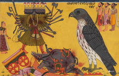 Jatayu Attacks Ravana to Save Sita – Shangri Ramayana (16×24 Poster)
