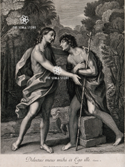 Saint John the Baptist Embraces Christ - The Meeting of the Forerunner and the Messiah (18 × 24 in Poster)