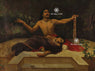 King Aja's Lament - Raja Ravi Varma Puranic Painting (18 × 24 in Poster)