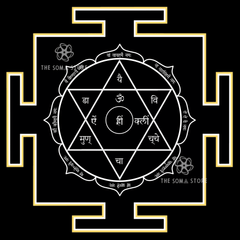 Ambaji Yantra - Sacred Geometry of the Divine Mother Amba, Complete Chamunda Mantra & the Supreme Protective Grace of the Primal Goddess (14 × 14 in Poster)