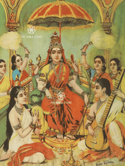 Ambika by Raja Ravi Varma Press - Fine Art Print (18×24)