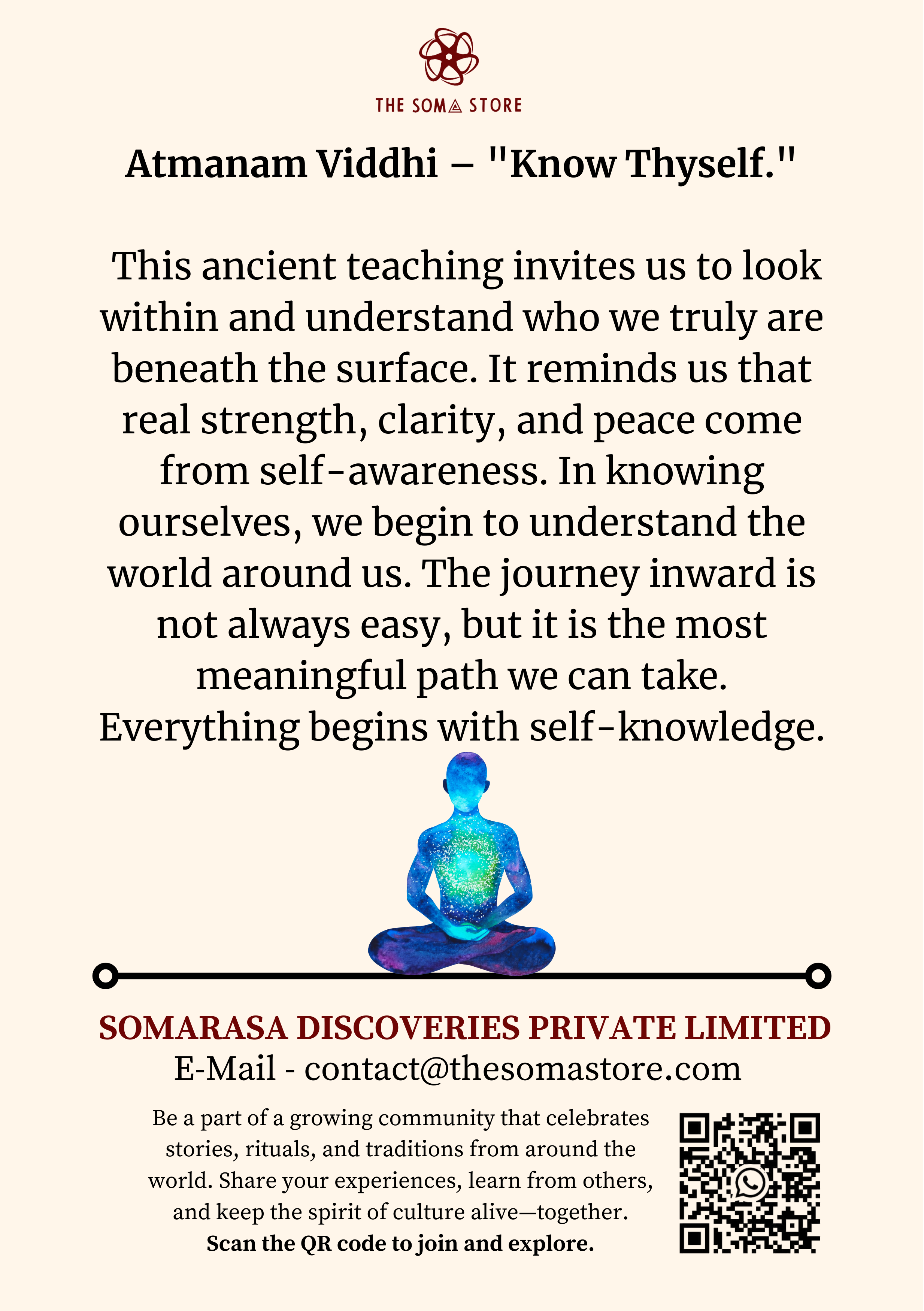 Aatmanam Viddhi Spiral Notepad (A5 Size) – "Know Thyself" Journal for Inner Exploration
