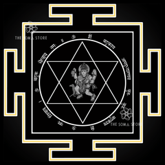 Batuk Bhairava Yantra Poster - Child Form of Shiva Sacred Geometry (14×14)
