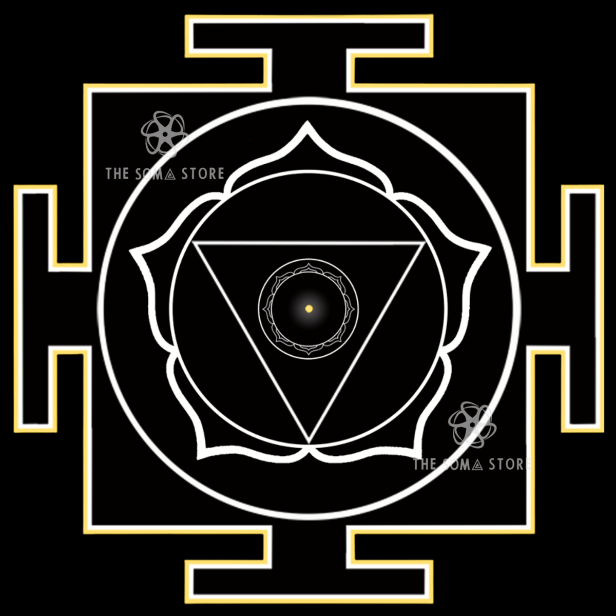 Bhagamalini Yantra - The Second Nitya, Goddess of the Garland of Light & the Fullness of Creation (14 × 14 in Poster)