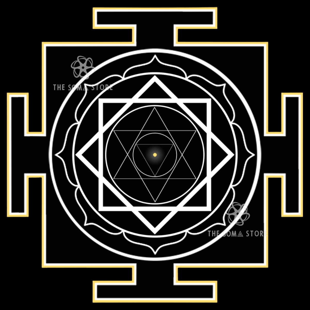 Bherunda Yantra - The Fourth Nitya, Goddess of Terrible Power & the Fierce Grace of Transformation (14 × 14 in Poster)