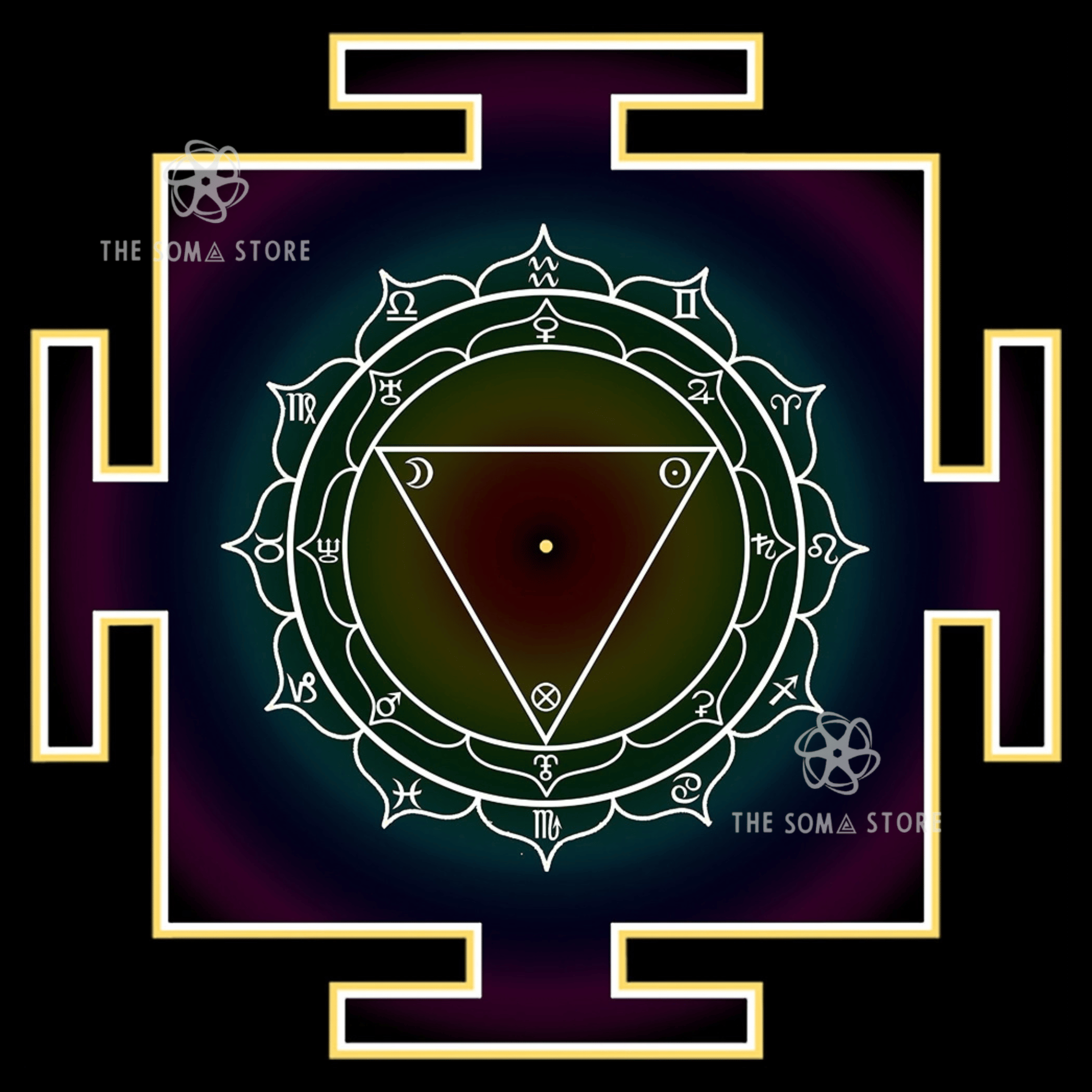 Gayatri Yantra Poster - Sacred Geometry of the Mother of the Vedas (14×14)