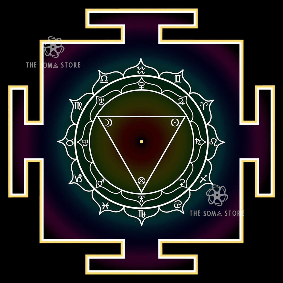 Gayatri Yantra Poster - Sacred Geometry of the Mother of the Vedas (14×14)