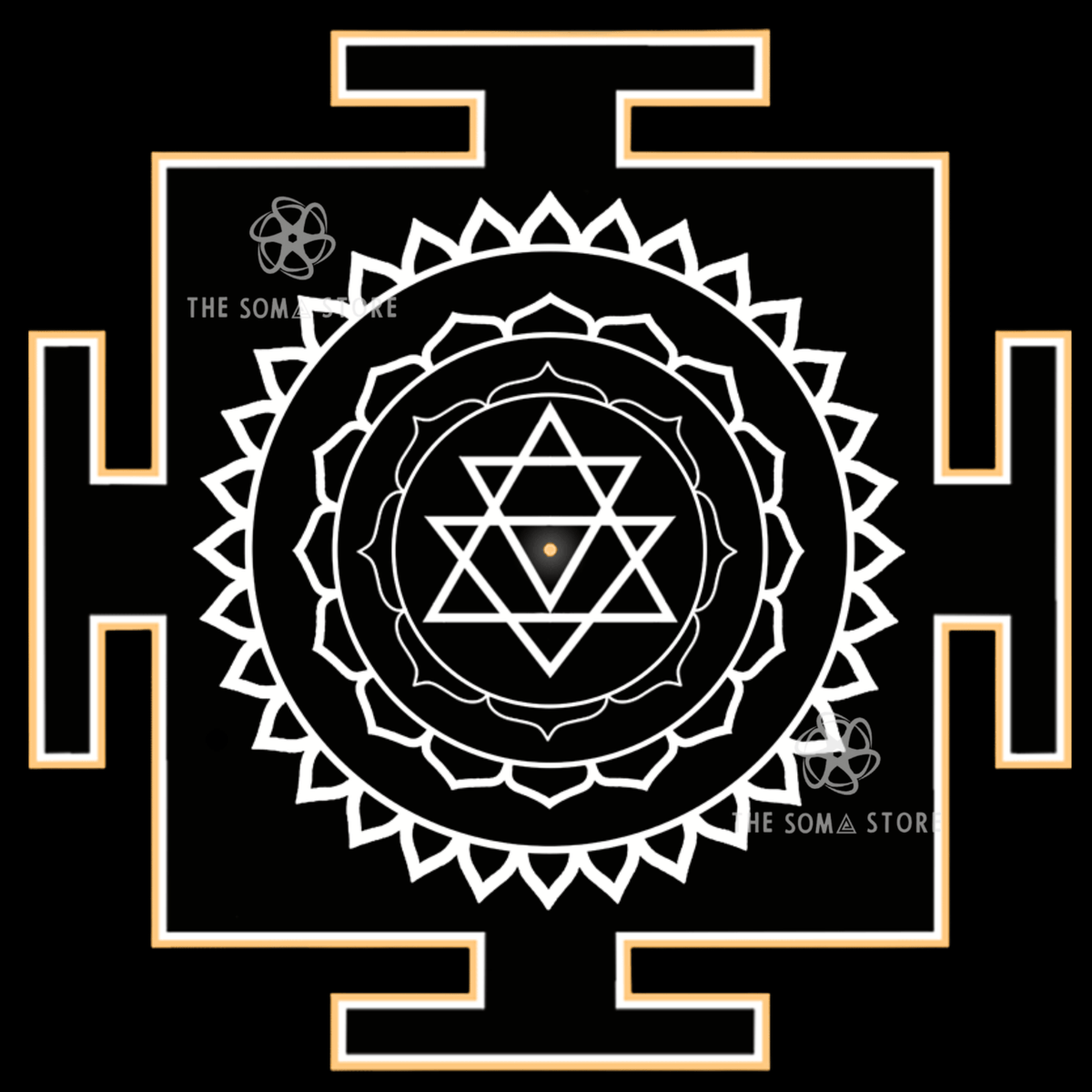 Chitra Yantra - The Fifteenth Nitya, Goddess of the Luminous Full Moon & the Complete Revelation of the Divine (14 × 14 in Poster)