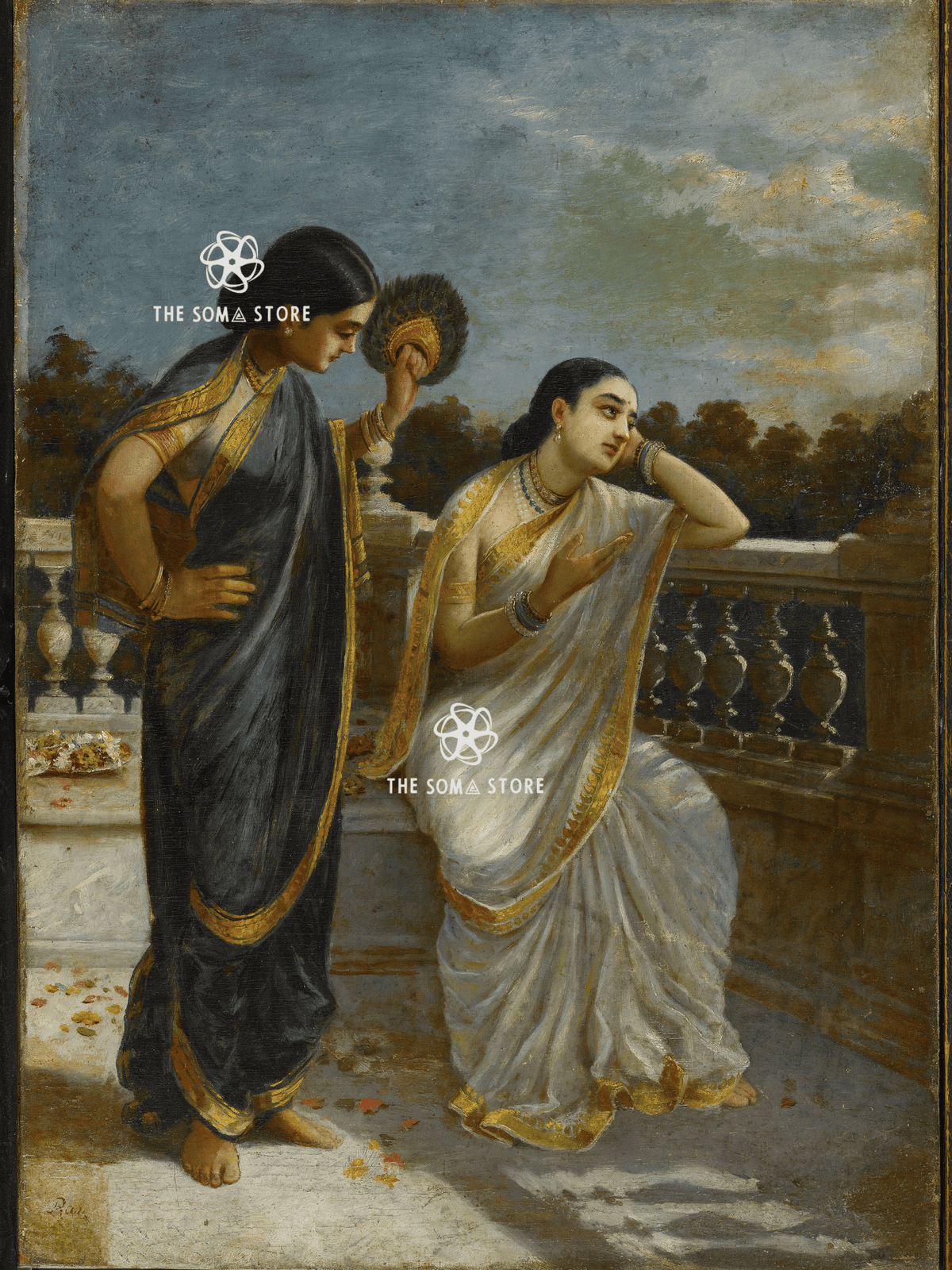 Damayanti by Raja Ravi Varma - Fine Art Print (18×24)