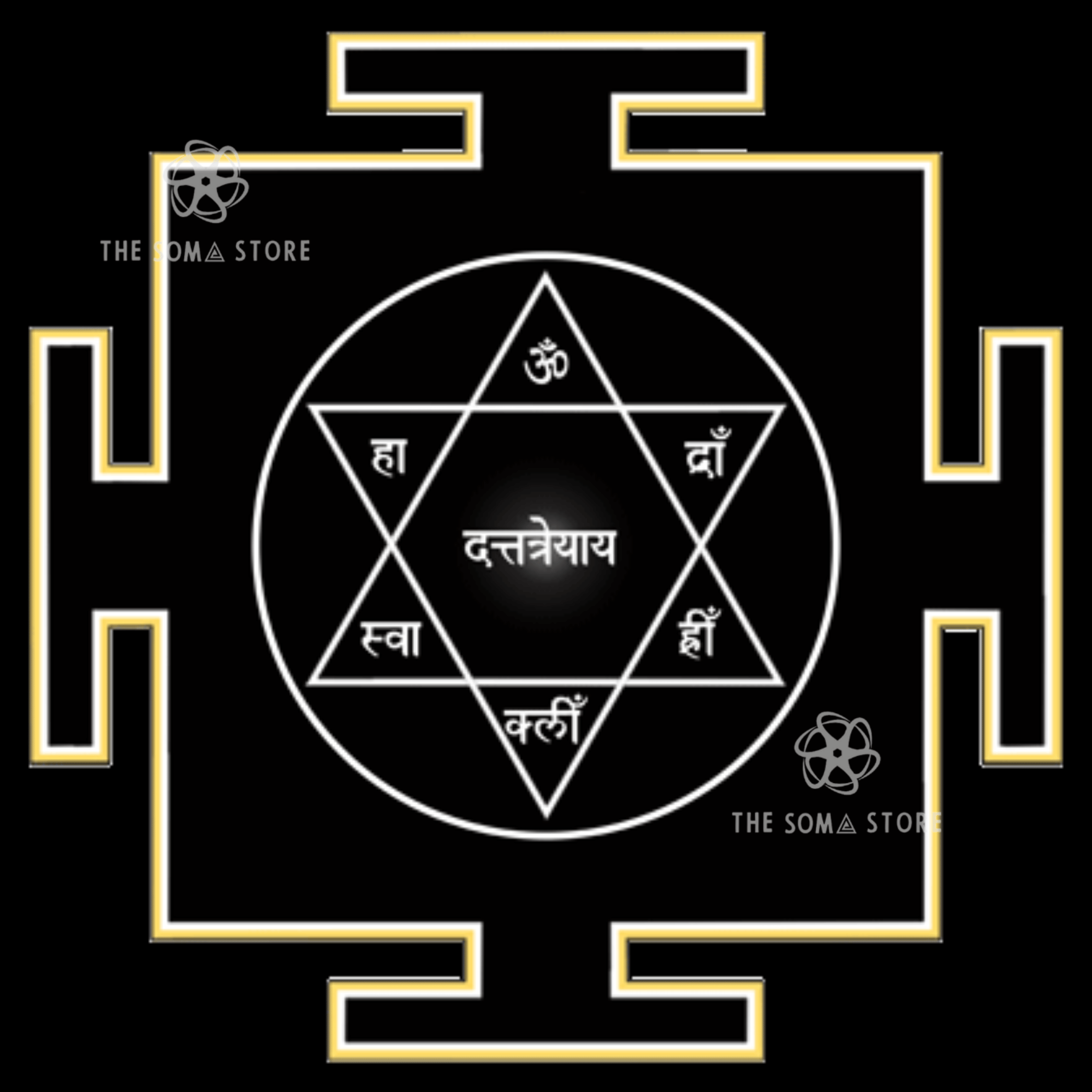 Dattatreya Yantra Collection - Four Sacred Forms of the Avadhuta (14×14)