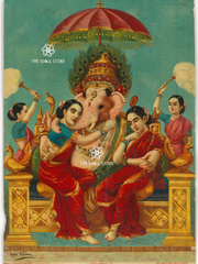 Riddhi Siddhi Ganapati by Raja Ravi Varma Print (18×24)