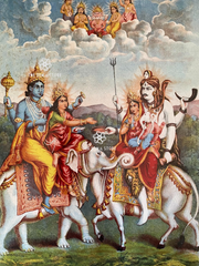 Sri Sri Harihara Milana - Vishnu Meets Shiva Print (18×24)