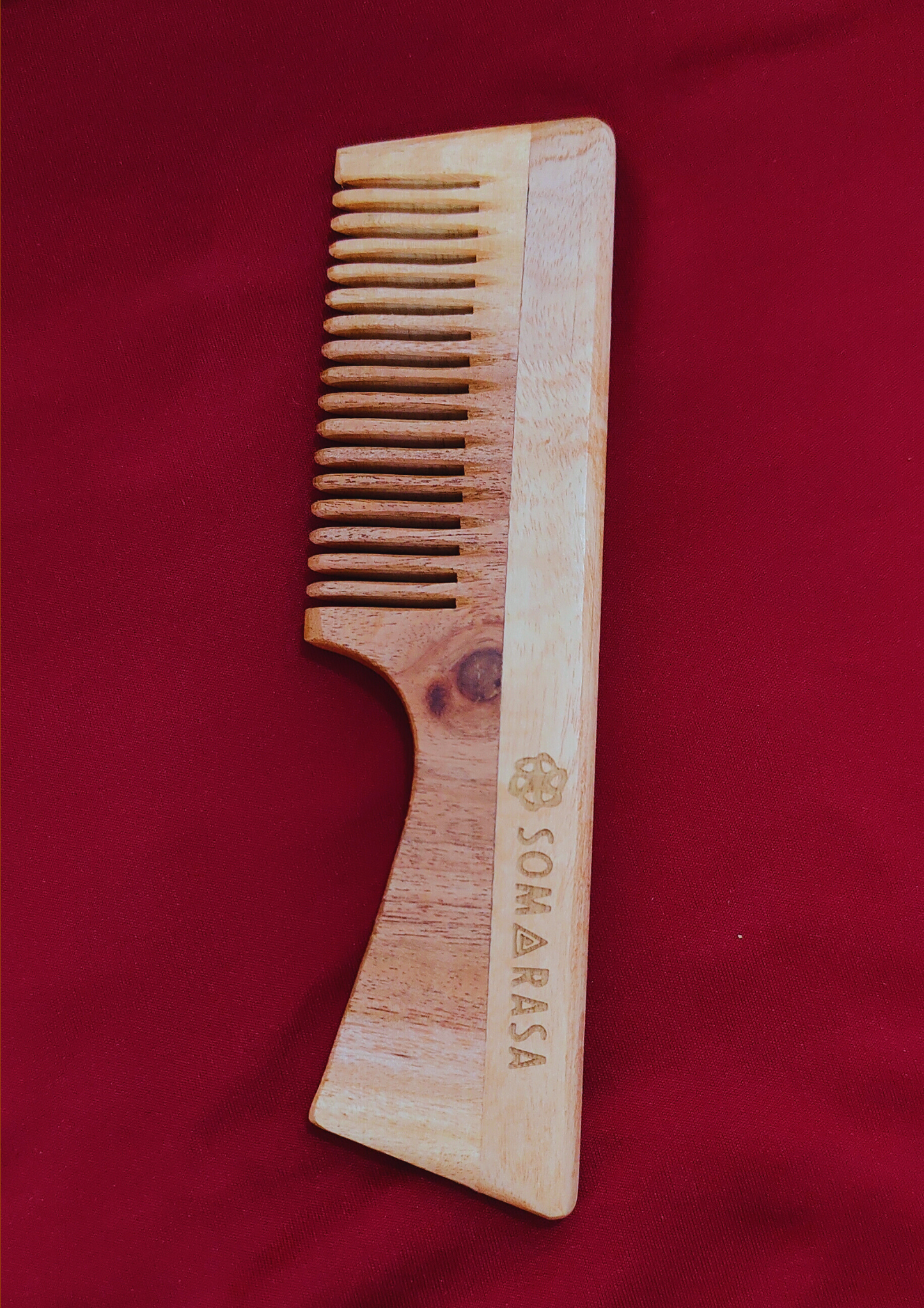 Neem Wood Comb with Handle