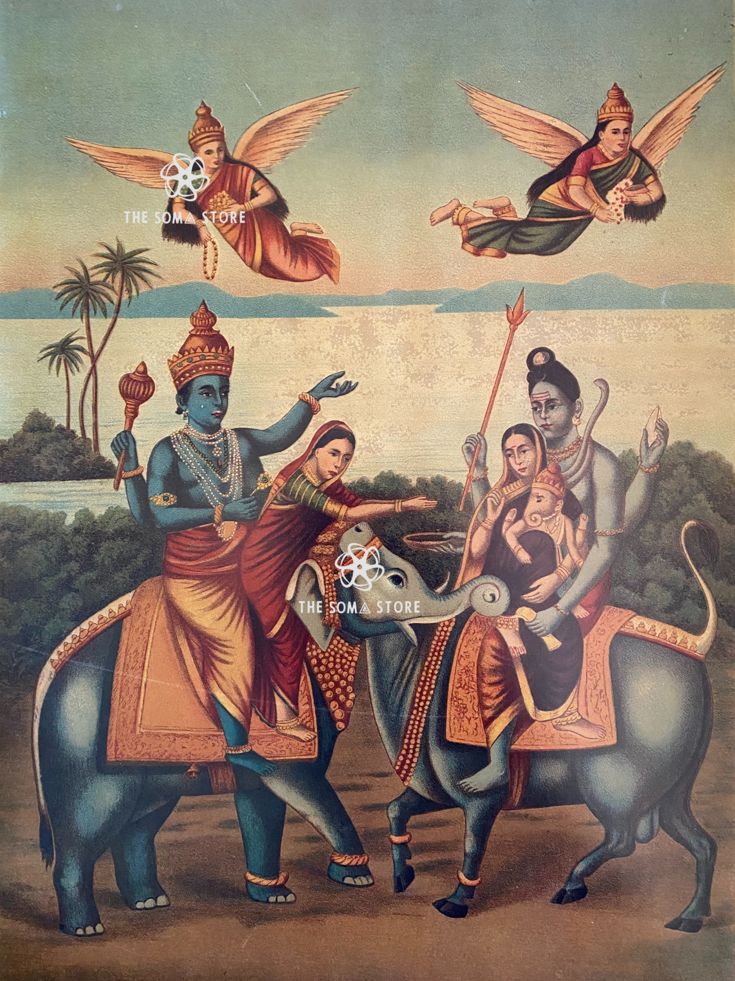 Sri Sri Harihara Milana - Vishnu Meets Shiva Print (18×24)