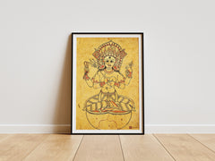 Goddess Indrani Poster (A3 Size) – Rare 17th Century Tantric Art Reprint
