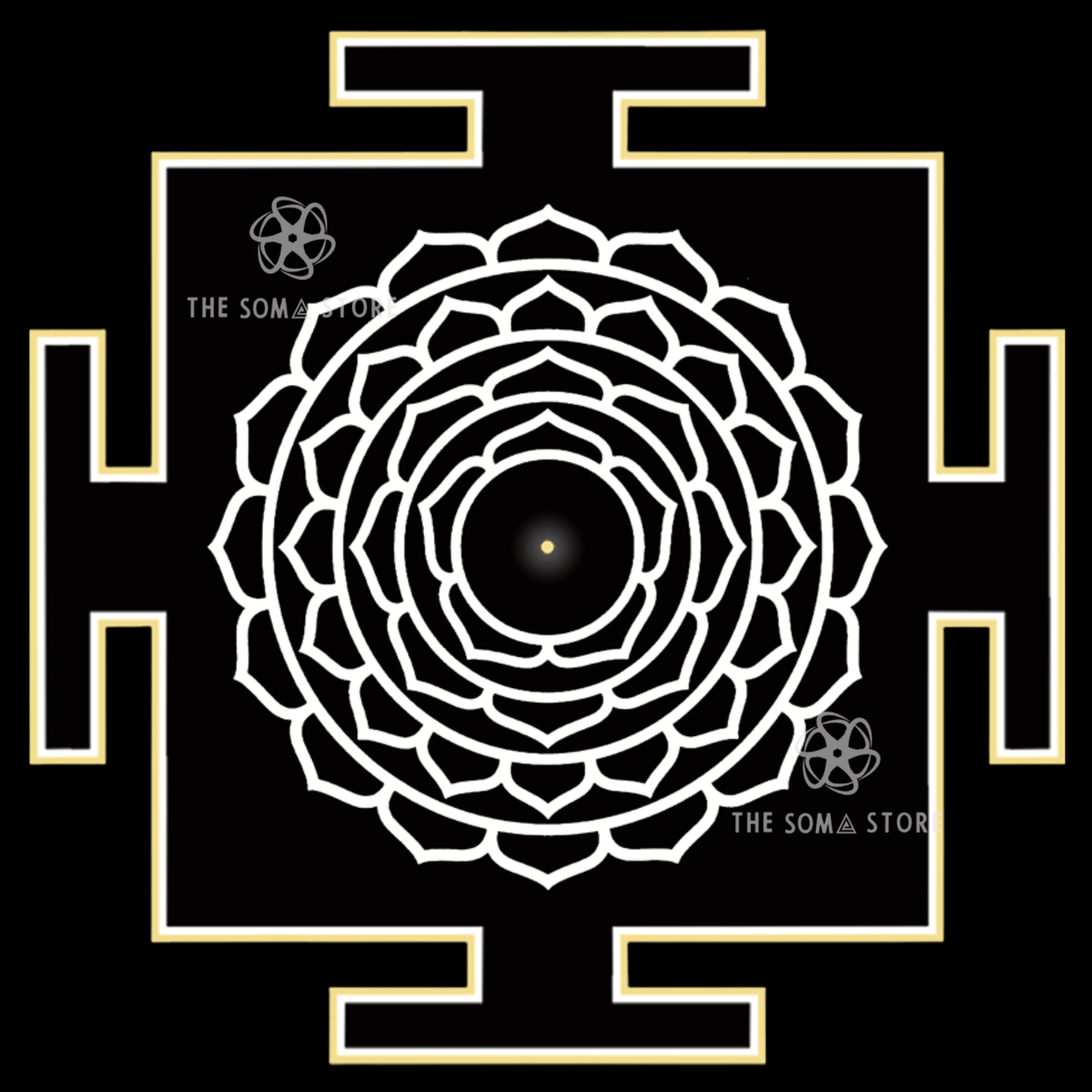 Kameshwari Yantra - The First Nitya, Goddess of the Waxing Moon & the Fire of Divine Desire (14 × 14 in Poster)
