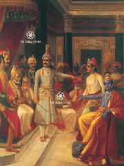 Krishna's Embassy to Duryodhana by Raja Ravi Varma Print (18×24)