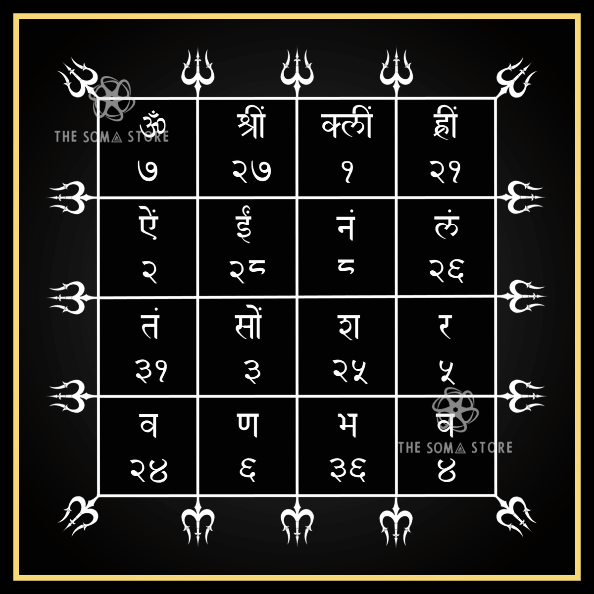 Kaumara Yantra - Sacred Geometry of Lord Kartikeya, Divine Victory & the Awakening of Spiritual Power (14 × 14 in Poster)